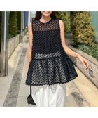 【ノーリーズ/NOLLEY'S】の【PR阿部 別注】ドットポンポン2WAYノースリーブブラウス 人気、トレンドファッション・服の通販 founy(ファニー) ファッション Fashion レディースファッション Ladies' Fashion Online トップス・カットソー Tops/Tshirt キャミソール / ノースリーブ No Sleeves シャツ/ブラウス Shirts/Blouses 2025年 2025 2025春夏・S/S Ss,Spring/Summer,2025 シアー Sheer デニム Denim ドット Dot ノースリーブ No Sleeve ポンポン Pom Pom リボン Ribbon 別注 Special Order 夏 Summer thumbnail ブラック|ID: prp329100004545232 ipo3291000000032700969