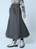 【ラシュッド/LASUD】のフリースドッキングジップインプリーツスカート チャコールグレー|ID: prp329100004545238 ipo3291000000032116725