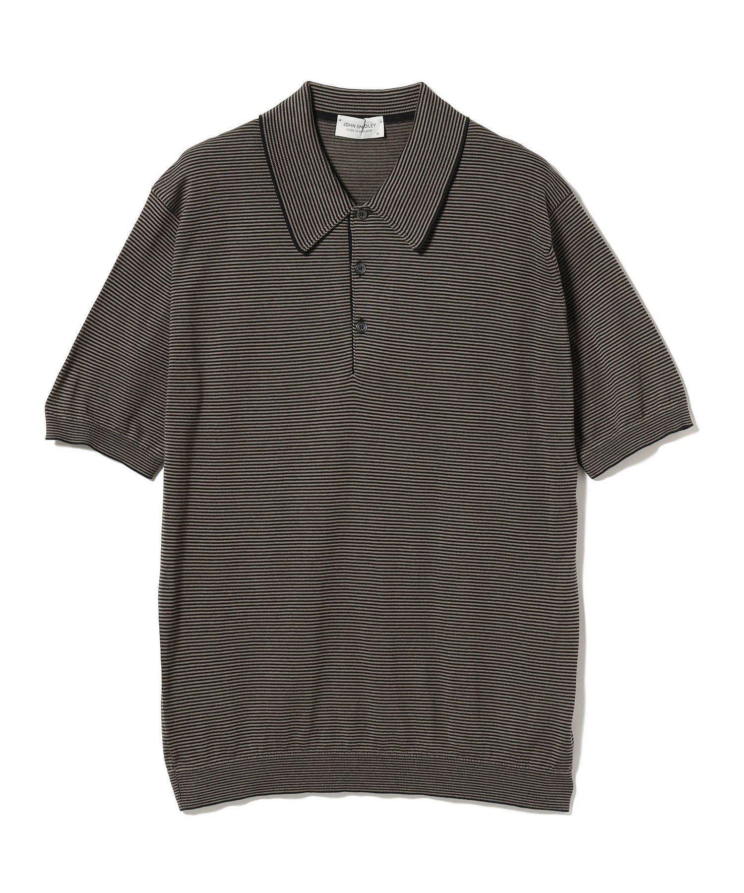 【その他のブランド/Other】のJOHN SMEDLEY / KYSON コットン ボーダー ニットポロシャツ インテリア・キッズ・メンズ・レディースファッション・服の通販 founy(ファニー) 　ファッション　Fashion　メンズファッション　MEN　クラシック　Classic　フィット　Fit　ボーダー　Border　ポロシャツ　Polo Shirt　別注　Special Order　BLACK/BEIGE_MUSK|ID: prp329100004545257 ipo3291000000032116820