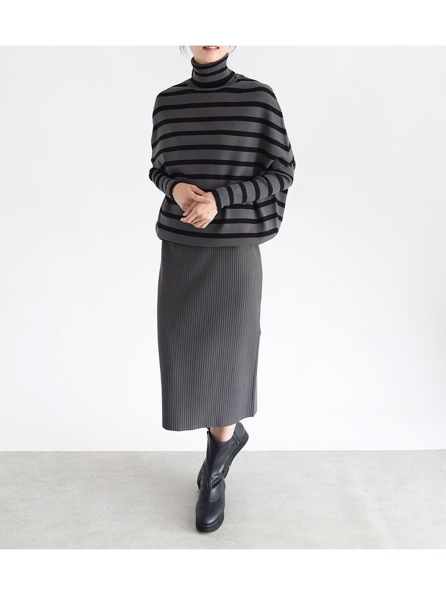 【ラシュッド/LASUD】のウエスト切替ニットワンピース 人気、トレンドファッション・服の通販 founy(ファニー) 　ファッション　Fashion　レディースファッション　WOMEN　ワンピース　Dress　ニットワンピース　Knit Dresses　おすすめ　Recommend　ブラウジング　Browsing　ボーダー　Border　人気　Popularity　切替　Switching　定番　Standard　楽ちん　Easy　無地　Plain Color　 other-1|ID: prp329100004545310 ipo3291000000032117040