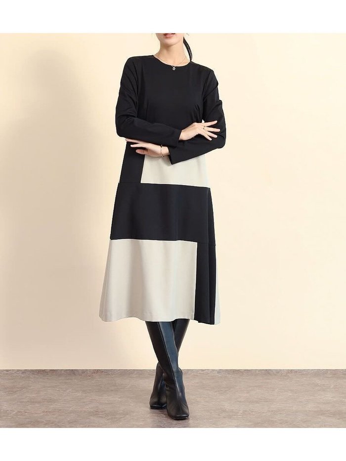 【ヴァン/Vin】のブロック切り替えAラインワンピース インテリア・キッズ・メンズ・レディースファッション・服の通販 founy(ファニー) https://founy.com/ ファッション Fashion レディースファッション WOMEN ワンピース Dress Aラインワンピース A-line Dress おすすめ Recommend カットソー Cut And Sew ジャケット Jacket ストレッチ Stretch ブロック Block モダン Modern エレガント 上品 Elegant 切替 Switching |ID: prp329100004545319 ipo3291000000032117069
