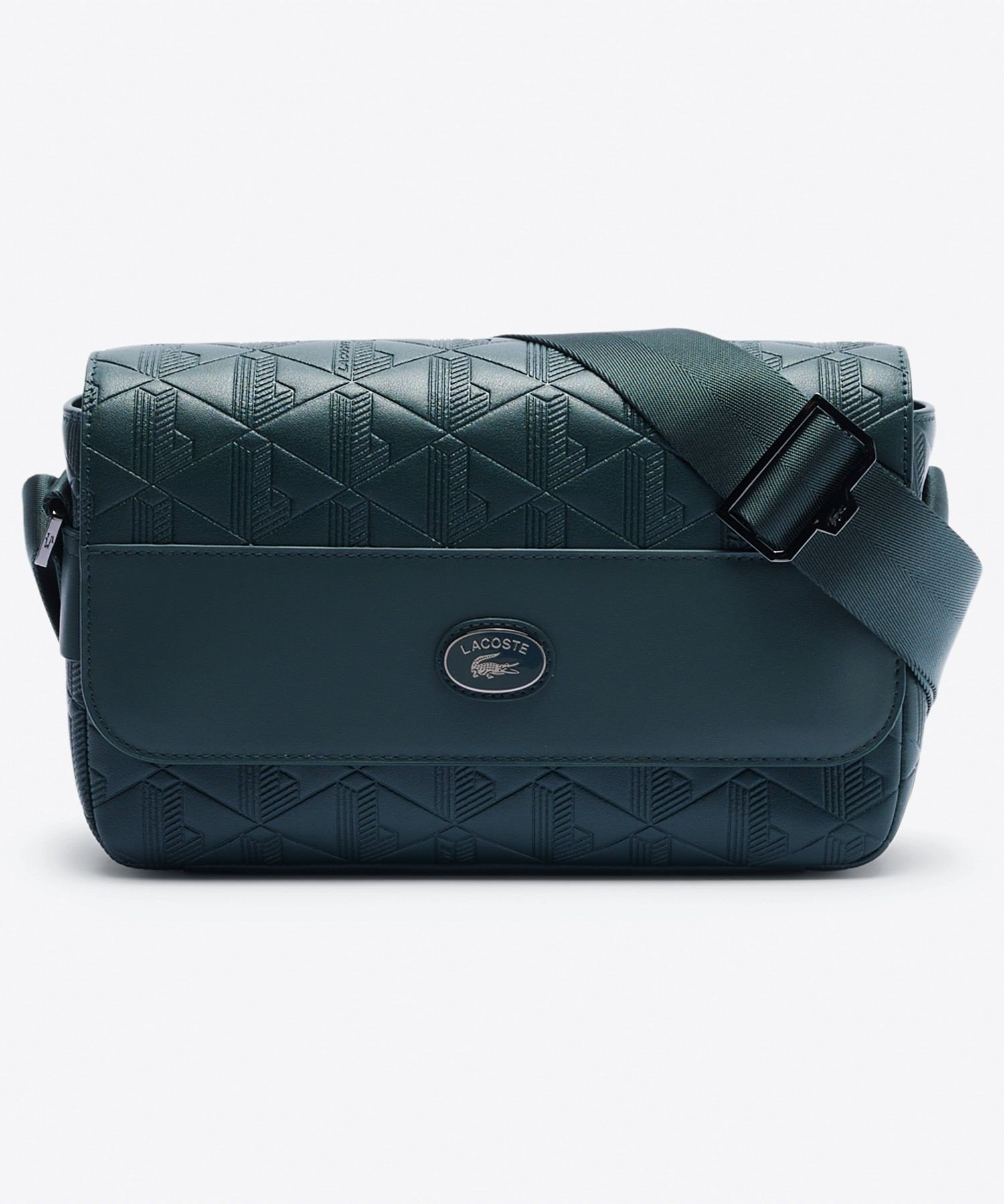 【ラコステ/LACOSTE】のモノグラム スプリットレザーフラップクローズサッチェルバッグ / ショルダーバッグ インテリア・キッズ・メンズ・レディースファッション・服の通販 founy(ファニー) 　ファッション　Fashion　レディースファッション　Ladies' Fashion Online　バッグ　Bag　フラップ　Flap　フロント　Front　ボックス　Box　ポケット　Pocket　モダン　Modern　ダークグリーン|ID: prp329100004545320 ipo3291000000032646150