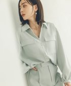 【アニュアンス/anuans】のダブルサテンボリュームスリーブブラウス 人気、トレンドファッション・服の通販 founy(ファニー) ファッション Fashion レディースファッション Fashion for Women トップス・カットソー Cut & Sew Tops シャツ・ブラウス・オフィスカジュアル Elegant Blouses & Button-Ups ボリューム袖・フリルスリーブブラウス Voluminous & Ruffle Sleeves / Puffy Sleeve Tops サテン Satin, Glossy Fabric シンプル Simple, Minimal スリーブ Sleeve, Long Sleeve / Short Sleeve ダブル Double, Double-Breasted ポケット Pocket, Pocket Detail 定番 Standard, Basic Item thumbnail MINT|ID: prp329100004545353 ipo3291000000033104553
