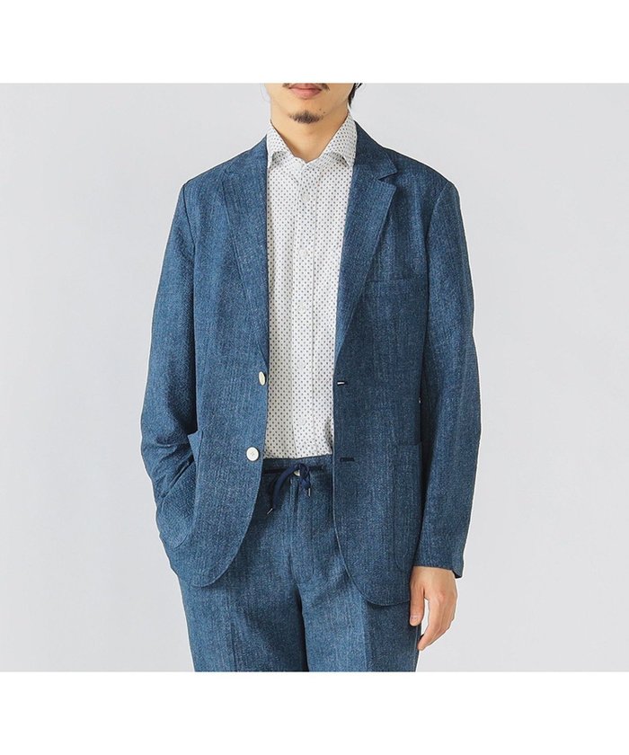 【ビームス ハート/BEAMS HEART / MEN】の【イージーケア】デニムプリント シアサッカー 2ボタン ジャケット 25SS(S~XL・セットアップ対応) インテリア・キッズ・メンズ・レディースファッション・服の通販 founy(ファニー) https://founy.com/ ファッション Fashion メンズファッション MEN セットアップ Setup/Men 2025年 2025 2025春夏・S/S Ss,Spring/Summer,2025 カーディガン Cardigan ジャケット Jacket スマート Smart セットアップ Set Up デニム Denim プリント Print 夏 Summer 春 Spring S/S・春夏 Ss・Spring/Summer |ID: prp329100004545373 ipo3291000000032117330
