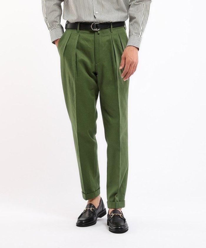 【タケオキクチ/TAKEO KIKUCHI / MEN】の【THE FLAGSHIP】コットンリネン カツラギ パンツ インテリア・キッズ・メンズ・レディースファッション・服の通販 founy(ファニー) https://founy.com/ ファッション Fashion メンズファッション MEN ボトムス Bottoms/Men ジャケット Jacket ボトム Bottom リネン Linen エレガント 上品 Elegant |ID: prp329100004545412 ipo3291000000032117493