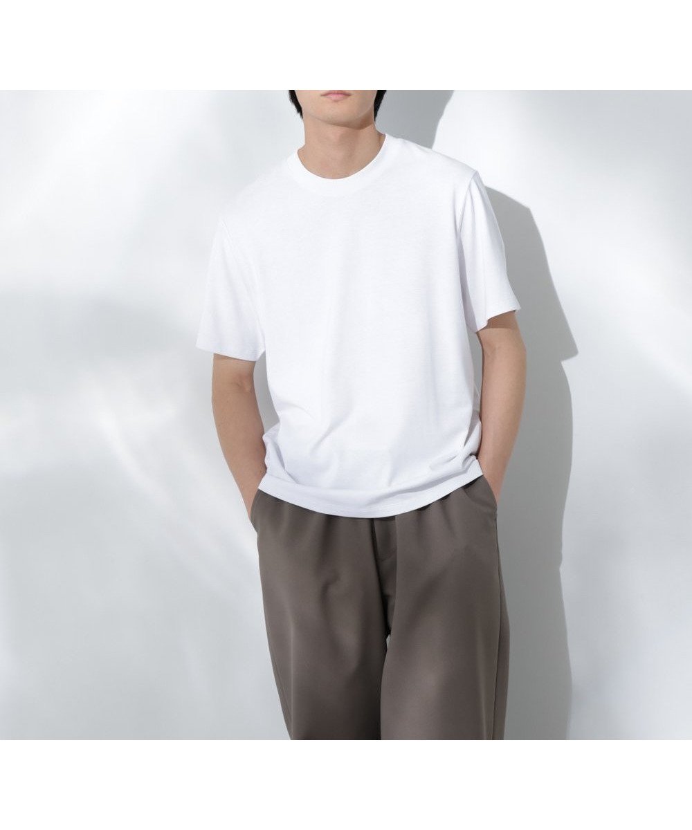 【ナノ ユニバース/nano universe / MEN】のAnti Soaked 汗染み防止 クルーネック レギュラーシルエットTシャツ インテリア・キッズ・メンズ・レディースファッション・服の通販 founy(ファニー) 　ファッション　Fashion　メンズファッション　MEN　今季　This Season　吸水　Water Absorption　定番　Standard　ビッグ　Big　メンズ　Mens　レギュラー　Regular　エレガント 上品　Elegant　2025年　2025　2025春夏・S/S　Ss,Spring/Summer,2025　ホワイト|ID: prp329100004545426 ipo3291000000032384343