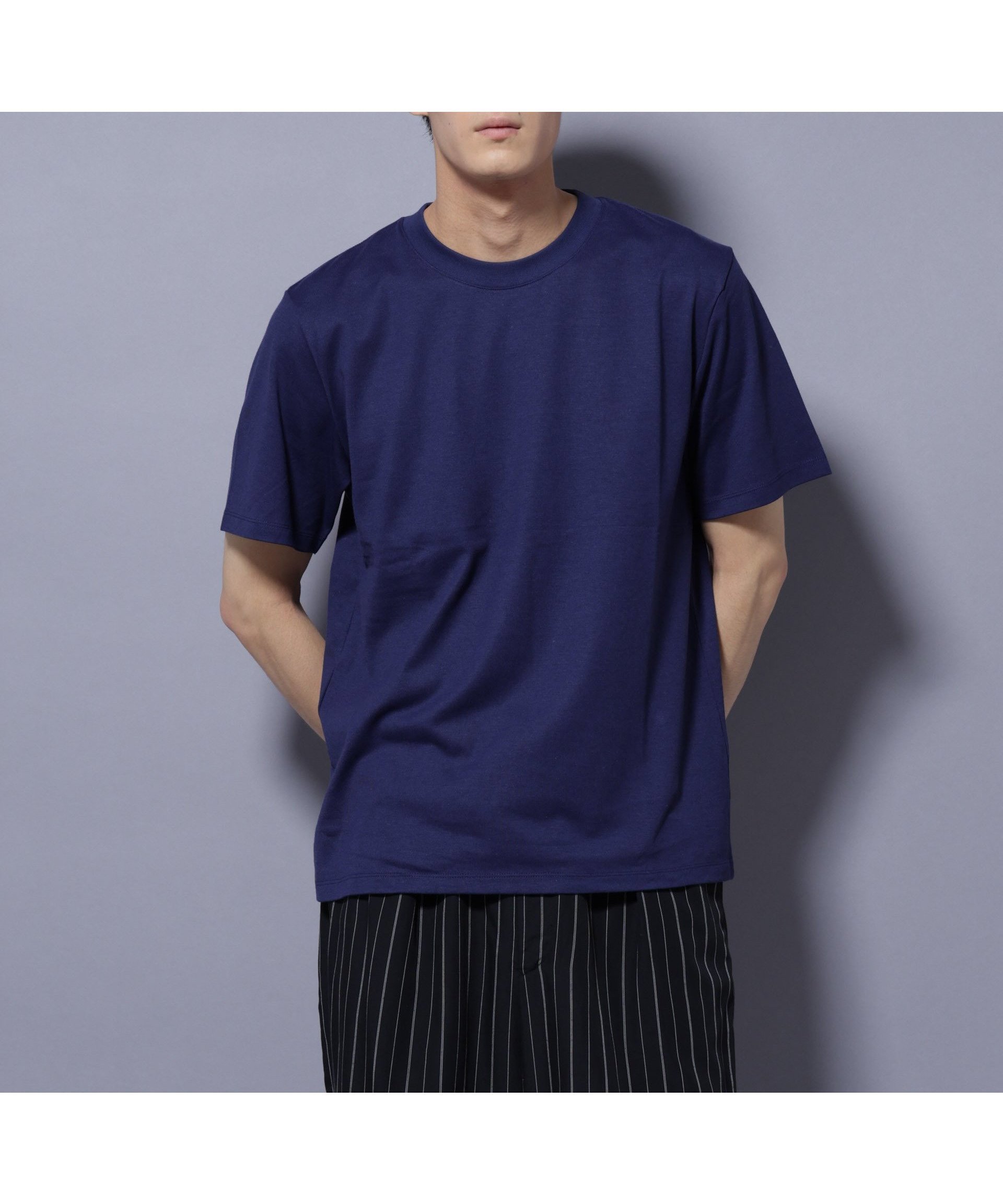 【ナノ ユニバース/nano universe / MEN】のAnti Soaked 汗染み防止 クルーネック レギュラーシルエットTシャツ インテリア・キッズ・メンズ・レディースファッション・服の通販 founy(ファニー) 　ファッション　Fashion　メンズファッション　Fashion for Men　今季　This Season, Current Season　吸水　Absorbent, Quick-Dry　定番　Standard, Basic Item　ビッグ　Big, Oversized　メンズ　Men's, Menswear　レギュラー　Regular, Standard Fit　エレガント 上品　Elegant　2025年　2025　2025春夏・S/S　Spring/Summer 2025 SS25　D.ブルー2|ID: prp329100004545426 ipo3291000000033180819