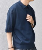 【シップス フォー ウィメン/SHIPS】のSHIPS any 手洗い可能 リネンミックス ハイゲージ ニット スキッパー ポロシャツ ダークブルー|ID: prp329100004545428 ipo3291000000032715109