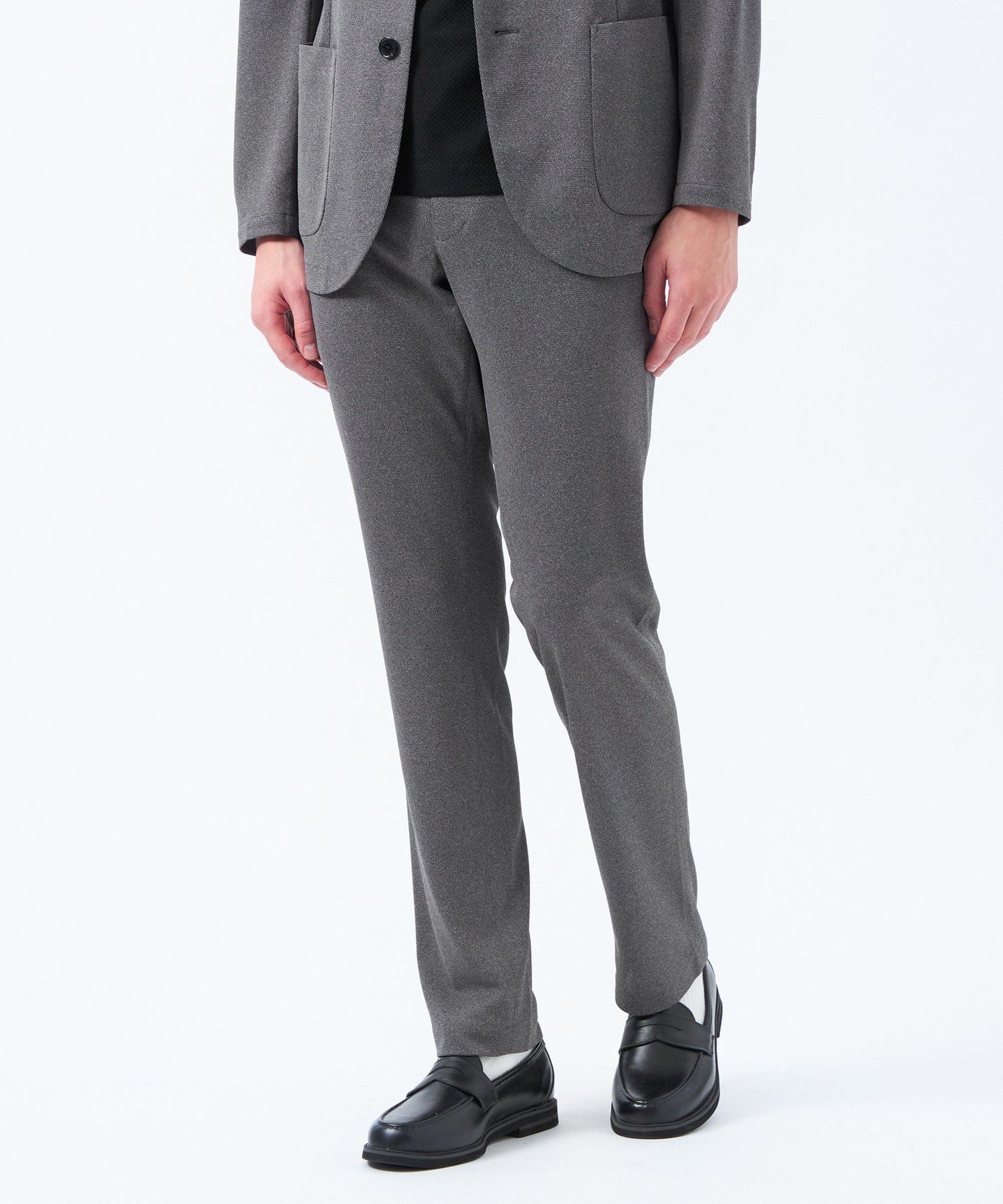【マッキントッシュ フィロソフィー/MACKINTOSH PHILOSOPHY / MEN】のテーラードジャージーパンツ メッシュジャージー インテリア・キッズ・メンズ・レディースファッション・服の通販 founy(ファニー) 　ファッション　Fashion　メンズファッション　Fashion for Men　ボトムス　Bottoms　春　Spring　吸水　Absorbent, Quick-Dry　鹿の子　Piqué, Kanoko Fabric　ジャケット　Jacket, Outerwear　ポロシャツ　Polo Shirt, Collared Tee　メッシュ　Mesh, Net Fabric　リラックス　Relax, Relaxed Fit　S/S・春夏　SS, Spring/Summer, Warm Season　おすすめ　Recommended / Our Picks　夏　Summer　エレガント 上品　Elegant　チャコールグレー|ID: prp329100004545451 ipo3291000000032730754