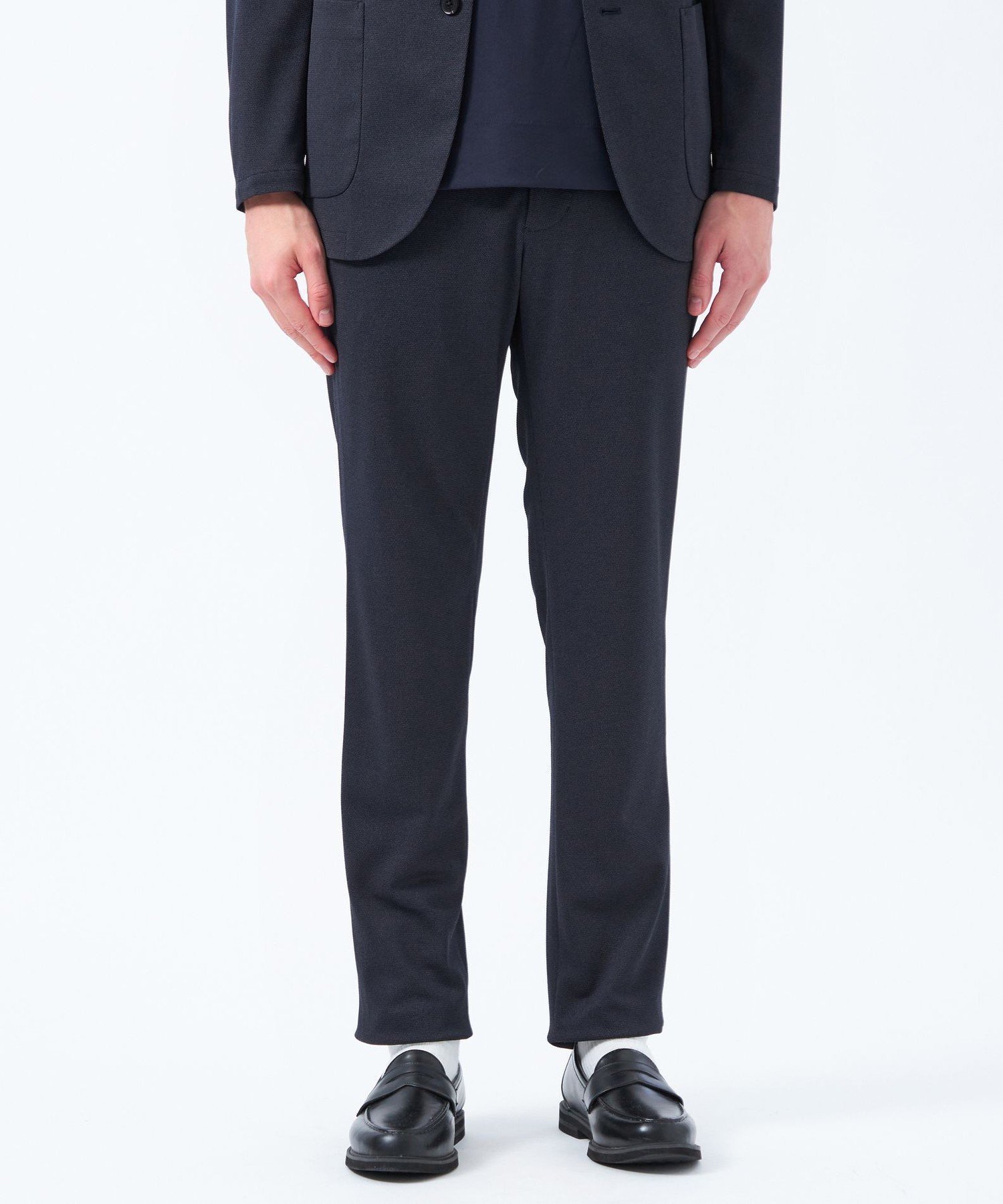【マッキントッシュ フィロソフィー/MACKINTOSH PHILOSOPHY / MEN】のテーラードジャージーパンツ メッシュジャージー インテリア・キッズ・メンズ・レディースファッション・服の通販 founy(ファニー) 　ファッション　Fashion　メンズファッション　Fashion for Men　ボトムス　Bottoms　春　Spring　吸水　Absorbent, Quick-Dry　鹿の子　Piqué, Kanoko Fabric　ジャケット　Jacket, Outerwear　ポロシャツ　Polo Shirt, Collared Tee　メッシュ　Mesh, Net Fabric　リラックス　Relax, Relaxed Fit　S/S・春夏　SS, Spring/Summer, Warm Season　おすすめ　Recommended / Our Picks　夏　Summer　エレガント 上品　Elegant　ネイビー|ID: prp329100004545451 ipo3291000000032730757
