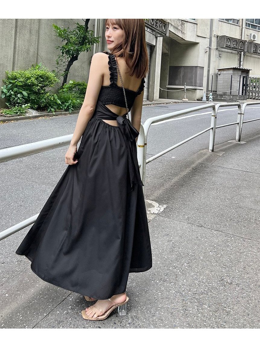 【スナイデル/SNIDEL】の【WEB限定】バックデザインワンピース 人気、トレンドファッション・服の通販 founy(ファニー) 　ファッション　Fashion　レディースファッション　Fashion for Women　ワンピース　Dresses　ギャザー　Gathered, Ruffled　ギンガム　Gingham, Gingham Fabric　サマー　Summer, Summer Style　シャーリング　Shirring, Ruched　チェック　Check, Plaid, Tartan　ドレス　Dress, One-Piece　フィット　Fit, Slim Fit　フリル　Frill, Ruffle　フレア　Flare, Flared　リボン　Ribbon, Bow　 other-1|ID: prp329100004545526 ipo3291000000033504591