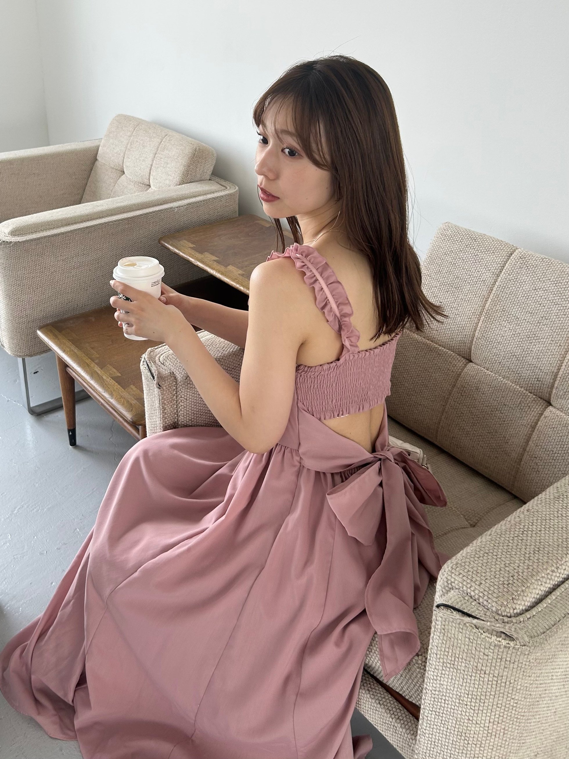 【スナイデル/SNIDEL】の【WEB限定】バックデザインワンピース インテリア・キッズ・メンズ・レディースファッション・服の通販 founy(ファニー) 　ファッション　Fashion　レディースファッション　Fashion for Women　ワンピース　Dresses　ギャザー　Gathered, Ruffled　ギンガム　Gingham, Gingham Fabric　サマー　Summer, Summer Style　シャーリング　Shirring, Ruched　チェック　Check, Plaid, Tartan　ドレス　Dress, One-Piece　フィット　Fit, Slim Fit　フリル　Frill, Ruffle　フレア　Flare, Flared　リボン　Ribbon, Bow　PNK[066]|ID: prp329100004545526 ipo3291000000033504594