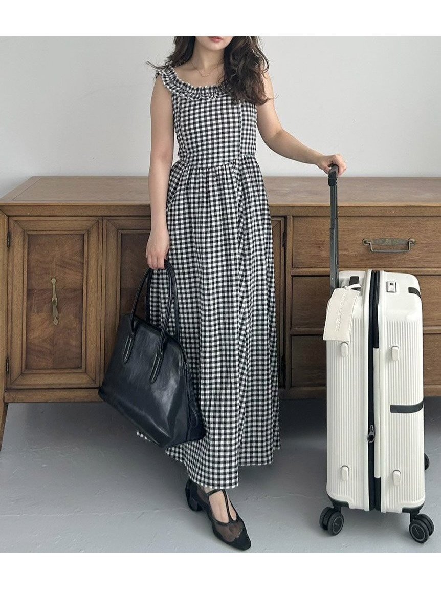 【スナイデル/SNIDEL】の【WEB限定】バックデザインワンピース インテリア・キッズ・メンズ・レディースファッション・服の通販 founy(ファニー) 　ファッション　Fashion　レディースファッション　Fashion for Women　ワンピース　Dresses　ギャザー　Gathered, Ruffled　ギンガム　Gingham, Gingham Fabric　サマー　Summer, Summer Style　シャーリング　Shirring, Ruched　チェック　Check, Plaid, Tartan　ドレス　Dress, One-Piece　フィット　Fit, Slim Fit　フリル　Frill, Ruffle　フレア　Flare, Flared　リボン　Ribbon, Bow　CHECK[931]|ID: prp329100004545526 ipo3291000000033504595