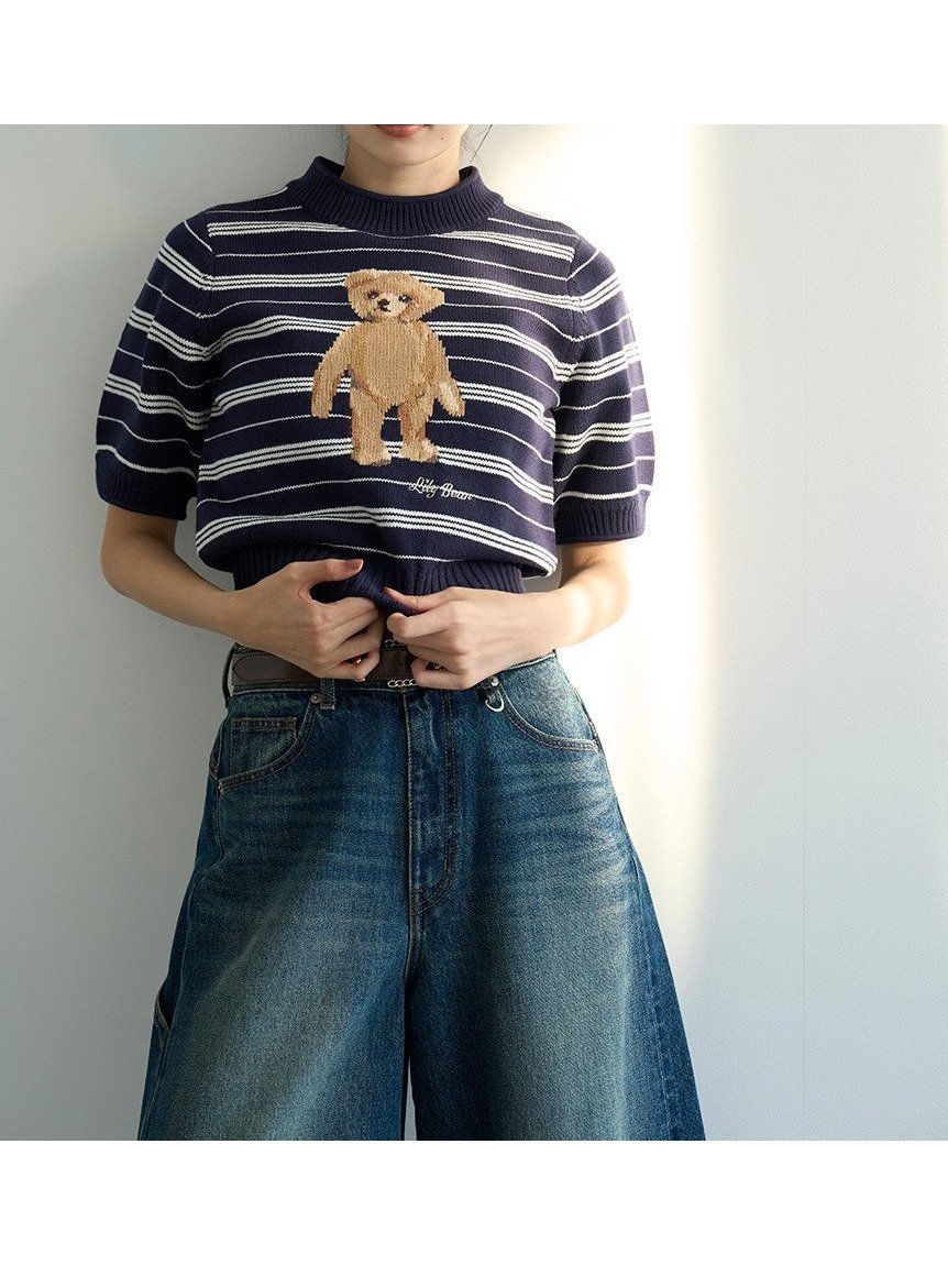 【リリーブラウン/Lily Brown】の【WEB限定カラー】Lily Bearニット インテリア・キッズ・メンズ・レディースファッション・服の通販 founy(ファニー) 　ファッション　Fashion　レディースファッション　Fashion for Women　トップス・カットソー　Cut & Sew Tops　ニット　Knit Tops & Sweaters　NVY[089]|ID: prp329100004545576 ipo3291000000032766474