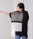 【バブ ブージュルード/Bab Bou Jeloud】のUVサラサラ異素材配色チュニック 人気、トレンドファッション・服の通販 founy(ファニー) ファッション Fashion レディースファッション Ladies' Fashion Online トップス・カットソー Tops/Tshirt シフォン Chiffon シンプル Simple スリット Slit チュニック Tunic ブロック Block プリーツ Pleats エレガント 上品 Elegant 再入荷 Restock/Back In Stock/Re Arrival thumbnail BLACK|ID: prp329100004545594 ipo3291000000032643326