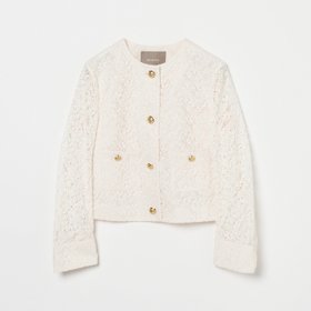 【エリオポール/heliopole】のEMBROIDERY LACE JACKET 人気、トレンドファッション・服の通販 founy(ファニー) ファッション Fashion レディースファッション Ladies' Fashion Online アウター Coat Outerwear ジャケット Jackets オーガンジー Organdy ショート Short ジャケット Jacket レース Race |ID:prp329100004545610