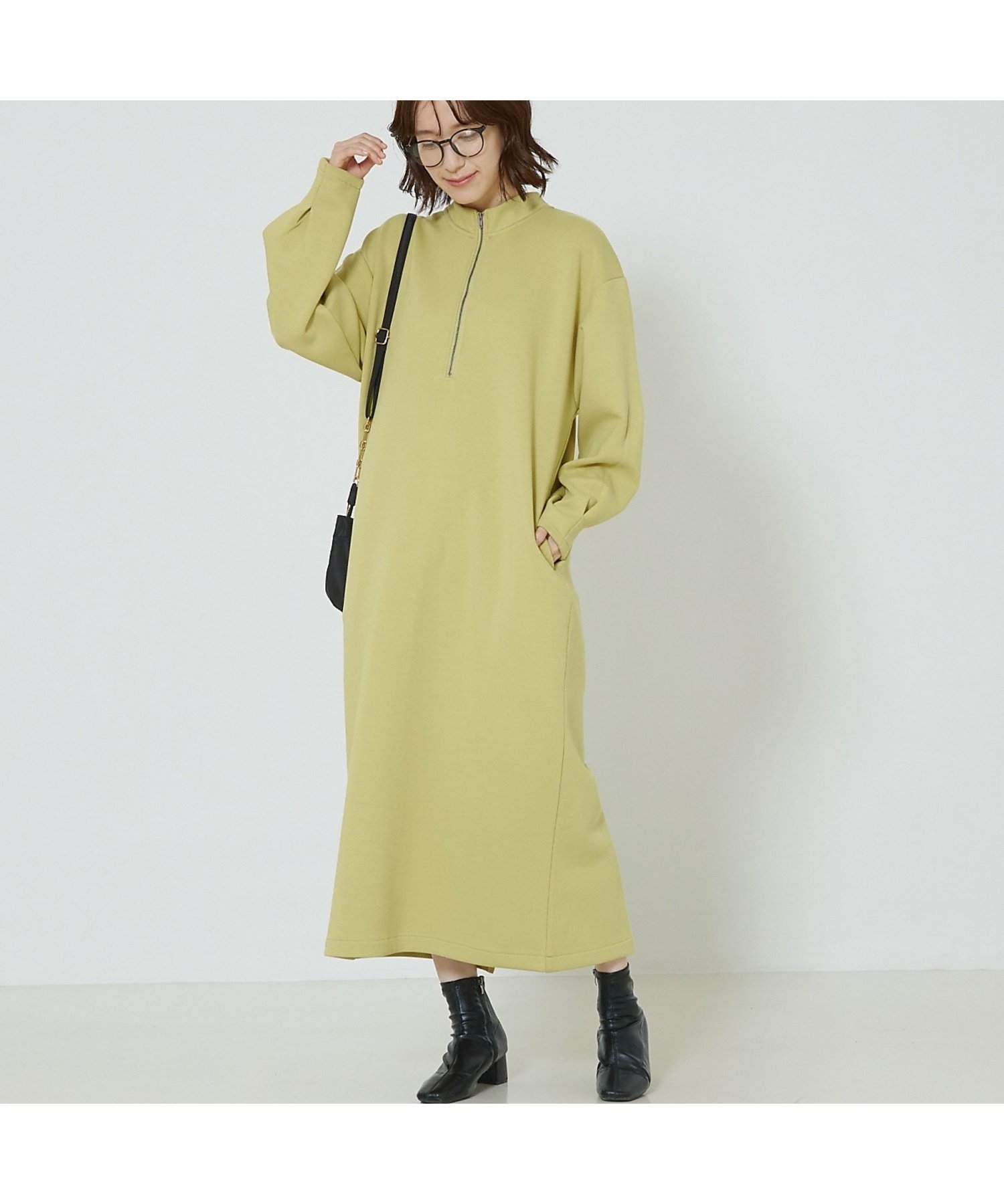 【アバハウスマヴィ/abahouse mavie】の【大人のいちまんワンピ】シルキーダンボールワンピ インテリア・キッズ・メンズ・レディースファッション・服の通販 founy(ファニー) 　ファッション　Fashion　レディースファッション　Fashion for Women　ワンピース　Dresses　おすすめ　Recommended / Our Picks　コクーン　Cocoon, Cocoon Silhouette　ベスト　Vest, Waistcoat　楽ちん　Easy Fit, Comfortable　イエロー|ID: prp329100004545662 ipo3291000000033828691