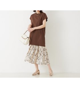 【アバハウスマヴィ/abahouse mavie】の【大人のいちまんワンピ】プリントコンビワンピ 人気、トレンドファッション・服の通販 founy(ファニー) ファッション Fashion レディースファッション Fashion for Women ワンピース Dresses アクセサリー Fashion Accessories カットソー Cut and Sewn Top コンビ Combo, Combination Style ジャケット Jacket, Outerwear ストレート Straight, Straight Cut 夏 Summer |ID:prp329100004545675