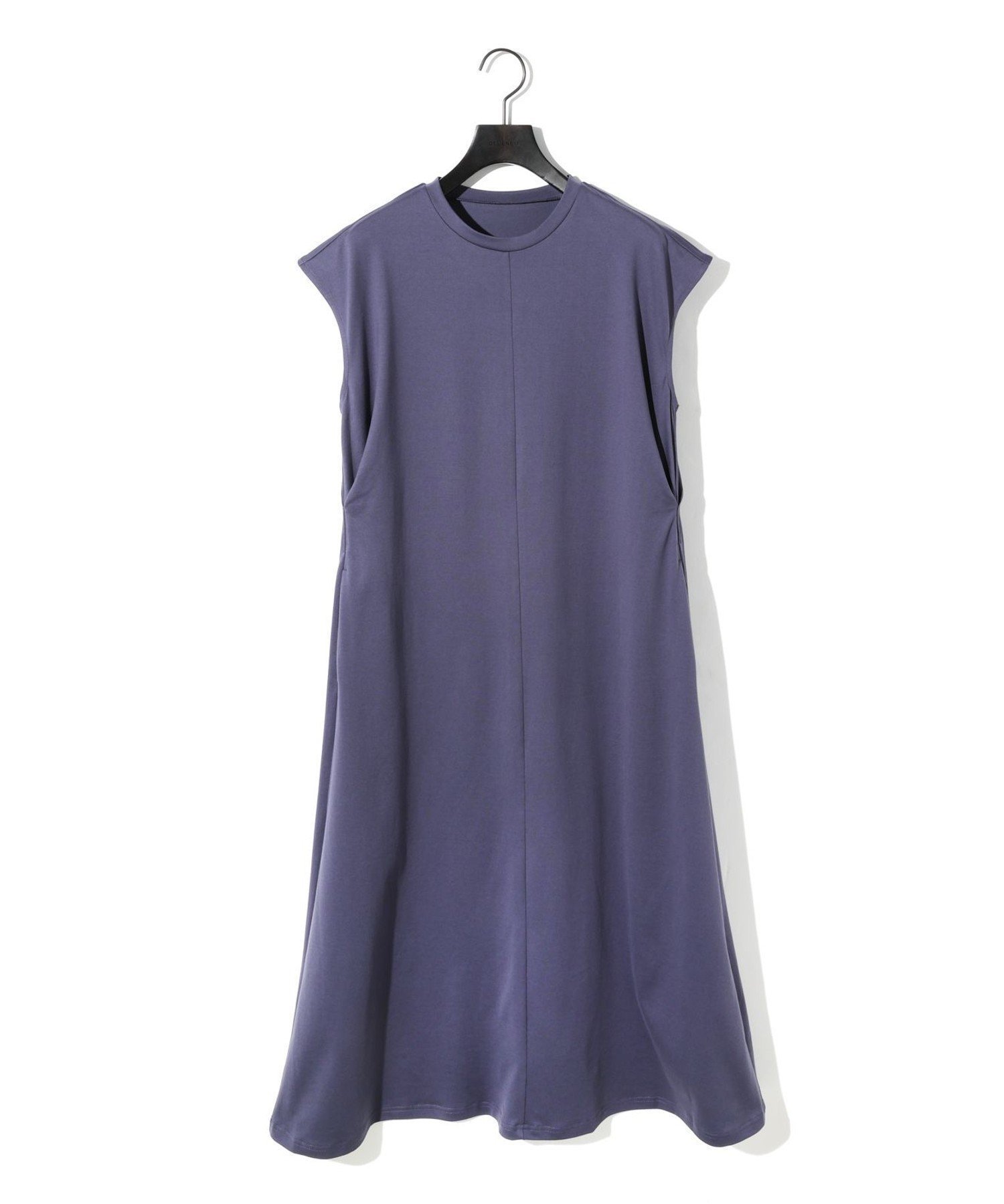 【マーコート/MARcourt】のMIDIUMISOLID for Ladies サイドタックフレアワンピース インテリア・キッズ・メンズ・レディースファッション・服の通販 founy(ファニー) 　ファッション　Fashion　レディースファッション　Fashion for Women　ワンピース　Dresses　シェイプ　Shape, Slim Fit　シルケット　Silket, Silky Cotton　ノースリーブ　Sleeveless, No-Sleeve　ポケット　Pocket, Pocket Detail　リラックス　Relax, Relaxed Fit　ロング　Long, Long-Length　エレガント 上品　Elegant　無地　Plain, Solid Color　ブルーグレー|ID: prp329100004545689 ipo3291000000033107398