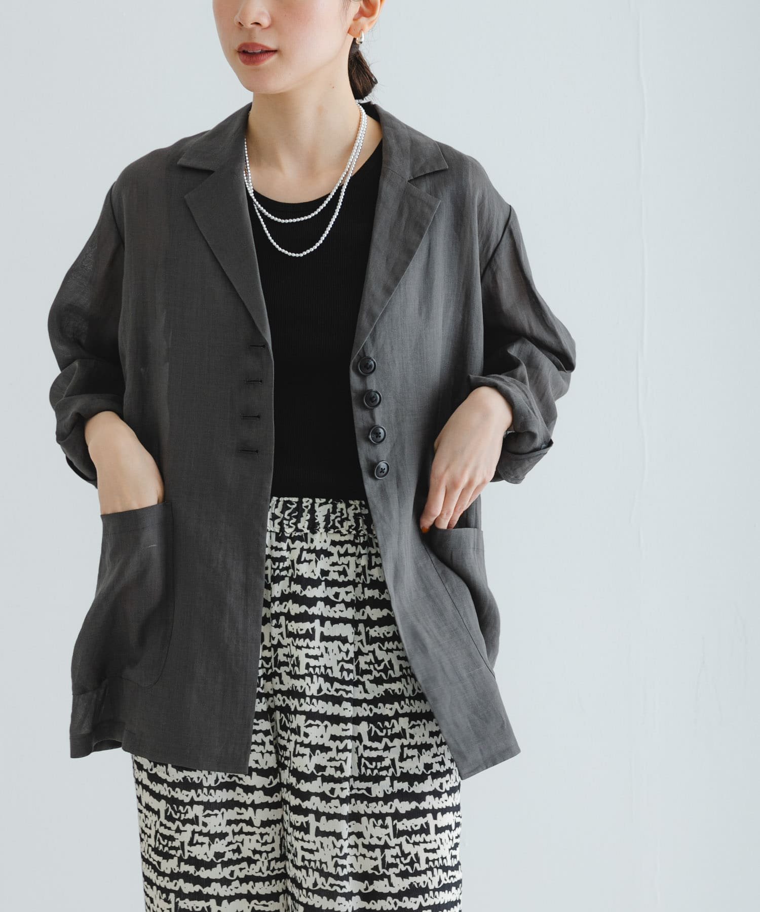 【アーバンリサーチ/URBAN RESEARCH】のnew basic ラミーオーバージャケット インテリア・キッズ・メンズ・レディースファッション・服の通販 founy(ファニー) 　ファッション　Fashion　レディースファッション　Fashion for Women　アウター　Coat / Outerwear Collection　レディースジャケット・軽アウター　Jackets　2025年　2025　2025春夏・S/S　Spring/Summer 2025 SS25　おすすめ　Recommended / Our Picks　キャミソール　Camisole, Spaghetti Strap Top　ジャケット　Jacket, Outerwear　トレンド　Trend, Trending Now　フロント　Front, Front Design　ベーシック　Basic, Essential　夏　Summer　S/S・春夏　SS, Spring/Summer, Warm Season　KHAKI|ID: prp329100004545691 ipo3291000000032748368