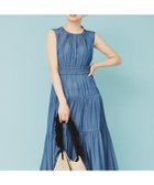 【インデックス/INDEX】のシャンブレーティアードロングワンピース【洗濯機洗い可/接触冷感】 ブルー|ID: prp329100004545703 ipo3291000000032687341