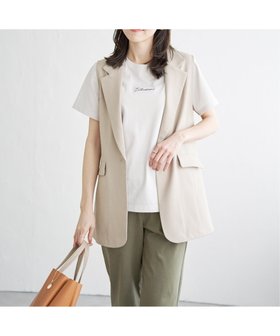 【イッカ/ikka】のリネンライクテーラードジレ 人気、トレンドファッション・服の通販 founy(ファニー) ファッション Fashion レディースファッション WOMEN アウター Coat Outerwear トップス・カットソー Tops/Tshirt ベスト/ジレ Gilets/Vests おすすめ Recommend センター Center デニム Denim フラップ Flap ポケット Pocket エレガント 上品 Elegant ビジネス 仕事 通勤 Business |ID:prp329100004545717