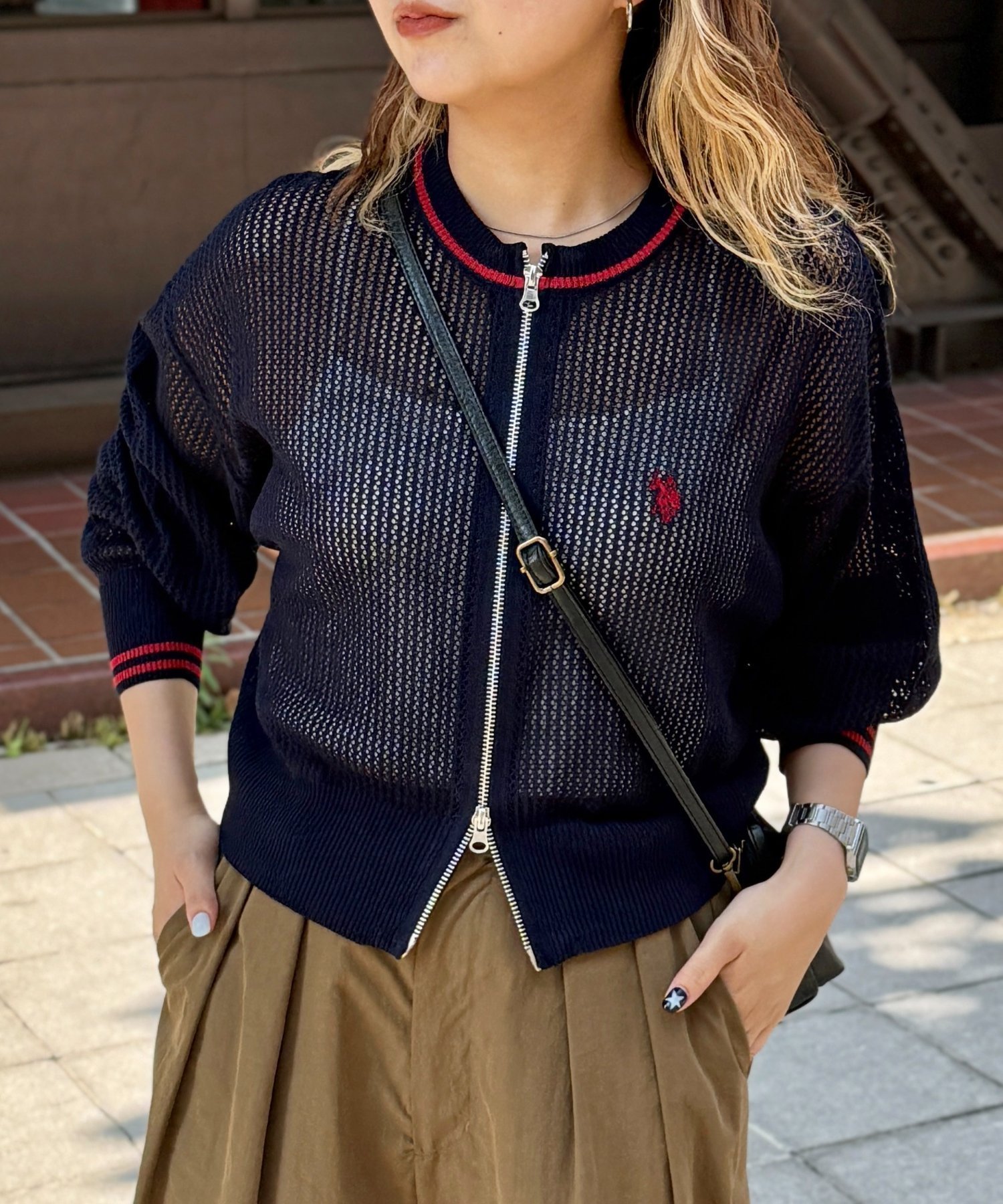 【シーピーシーエム/CPCM】の【U.S. POLO ASSN.】クルーネックメッシュカーディガン インテリア・キッズ・メンズ・レディースファッション・服の通販 founy(ファニー) 　ファッション　Fashion　レディースファッション　WOMEN　トップス・カットソー　Tops/Tshirt　カーディガン　Cardigans　イタリア　Italy　春　Spring　腕時計　Watch　コレクション　Collection　コンパクト　Compact　タンク　Tank　ダウン　Down　メッシュ　Mesh　メンズ　Mens　S/S・春夏　Ss・Spring/Summer　夏　Summer　エレガント 上品　Elegant　ネイビー|ID: prp329100004545736 ipo3291000000032346840