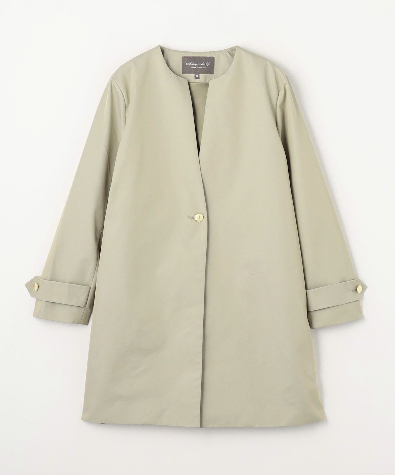 【その他のブランド/Other】のキーネック メタルボタンコート A DAY IN THE LIFE 人気、トレンドファッション・服の通販 founy(ファニー) 　ファッション　Fashion　レディースファッション　Ladies' Fashion Online　アウター　Coat Outerwear　コート　Coats　ミドル　Middle　メタル　Metal　ロング　Long　ワイド　Wide　春　Spring　ビジネス 仕事 通勤　Business　 other-1|ID: prp329100004545761 ipo3291000000032692416