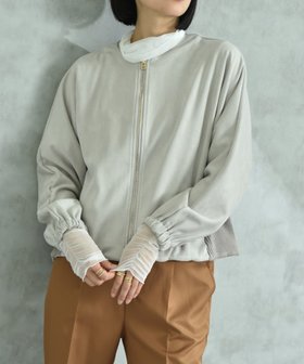 【インタープラネット/INTERPLANET】のフェイクスエードボリュームスリーブ ブルゾン 人気、トレンドファッション・服の通販 founy(ファニー) ファッション Fashion レディースファッション WOMEN アウター Coat Outerwear ブルゾン Blouson/Jackets トップス・カットソー Tops/Tshirt ボリュームスリーブ / フリル袖 Volume Sleeve ストール Stall フェイクスエード Faux Suede ブルゾン Blouson A/W・秋冬 Aw・Autumn/Winter・Fw・Fall-Winter |ID:prp329100004545801