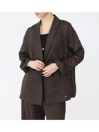 【ラシュッド/LASUD】のリネンテーラードジャケット 人気、トレンドファッション・服の通販 founy(ファニー) ファッション Fashion レディースファッション WOMEN アウター Coat Outerwear ジャケット Jackets テーラードジャケット Tailored Jackets サマー Summer ジャケット Jacket ダブル Double ベーシック Basic ロング Long エレガント 上品 Elegant thumbnail ダークブラウン|ID: prp329100004545804 ipo3291000000032119880