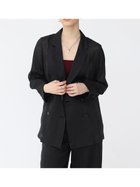 【ラシュッド/LASUD】のリネンテーラードジャケット ブラック|ID: prp329100004545804 ipo3291000000032692974