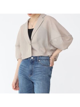 【ラシュッド/LASUD】のメッシュショートジャケット 人気、トレンドファッション・服の通販 founy(ファニー) ファッション Fashion レディースファッション WOMEN アウター Coat Outerwear ジャケット Jackets おすすめ Recommend ショート Short ジャケット Jacket メッシュ Mesh エレガント 上品 Elegant 今季 This Season 軽量 Lightweight |ID:prp329100004545805