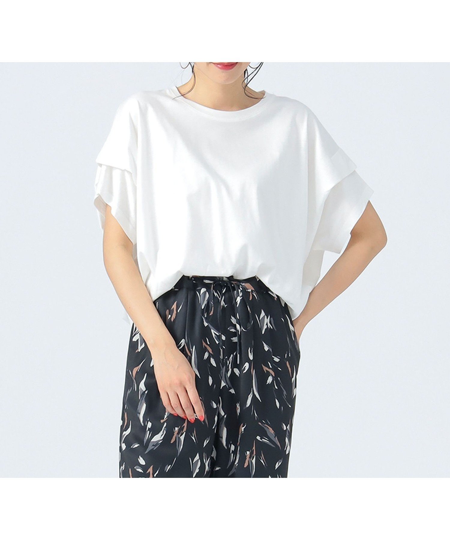 【ビームス ハート/BEAMS HEART】の【洗濯機洗い可】ビッグタック プルオーバー カットソー 25SS 半袖 コットン100% デザインスリーブ フェミニントップス インテリア・キッズ・メンズ・レディースファッション・服の通販 founy(ファニー) 　ファッション　Fashion　レディースファッション　WOMEN　トップス・カットソー　Tops/Tshirt　プルオーバー　Pullover　カットソー　Cut and Sewn　カットソー　Cut And Sew　サロペット　Overalls　シンプル　Simple　スキニー　Skinny　スリーブ　Sleeve　テーパード　Tapered　デニム　Denim　ビッグ　Big　フェミニン　Feminine　プリーツ　Pleats　ベスト　Vest　ボトム　Bottom　半袖　Short Sleeve　リラックス　Relax　ワイド　Wide　おすすめ　Recommend　2025年　2025　2025春夏・S/S　Ss,Spring/Summer,2025　OFF WHITE|ID: prp329100004545845 ipo3291000000032317919
