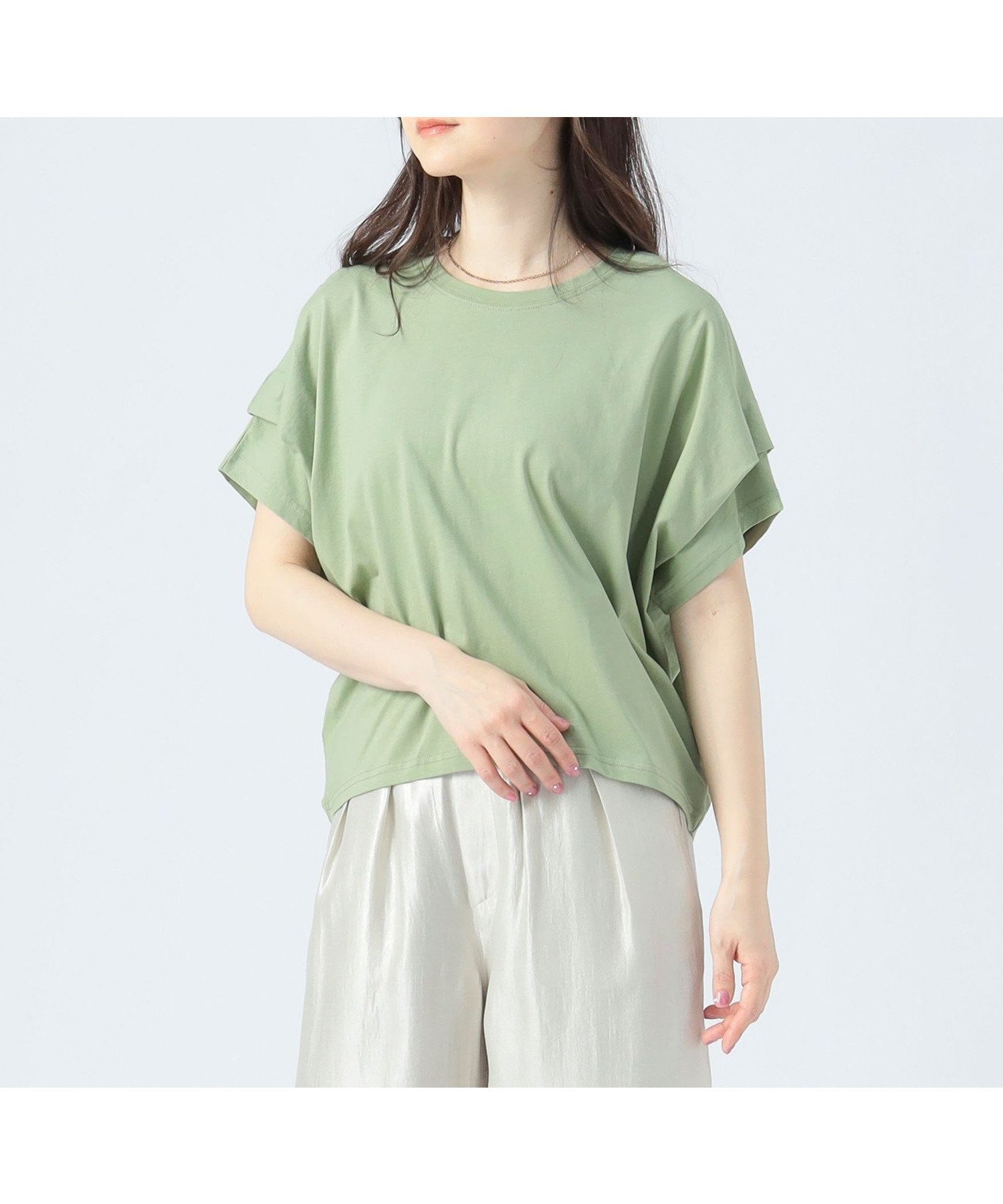【ビームス ハート/BEAMS HEART】の【洗濯機洗い可】ビッグタック プルオーバー カットソー 25SS 半袖 コットン100% デザインスリーブ フェミニントップス インテリア・キッズ・メンズ・レディースファッション・服の通販 founy(ファニー) 　ファッション　Fashion　レディースファッション　WOMEN　トップス・カットソー　Tops/Tshirt　プルオーバー　Pullover　カットソー　Cut and Sewn　カットソー　Cut And Sew　サロペット　Overalls　シンプル　Simple　スキニー　Skinny　スリーブ　Sleeve　テーパード　Tapered　デニム　Denim　ビッグ　Big　フェミニン　Feminine　プリーツ　Pleats　ベスト　Vest　ボトム　Bottom　半袖　Short Sleeve　リラックス　Relax　ワイド　Wide　おすすめ　Recommend　2025年　2025　2025春夏・S/S　Ss,Spring/Summer,2025　MINT|ID: prp329100004545845 ipo3291000000032317923