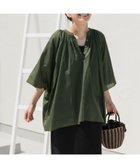 【アーバンリサーチ ドアーズ/URBAN RESEARCH DOORS】のコットンボイルロールアップスリーブブラウス GREEN|ID: prp329100004545874 ipo3291000000032251830