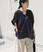 【アーバンリサーチ ドアーズ/URBAN RESEARCH DOORS】のコットンボイルロールアップスリーブブラウス NAVY|ID: prp329100004545874 ipo3291000000032251831