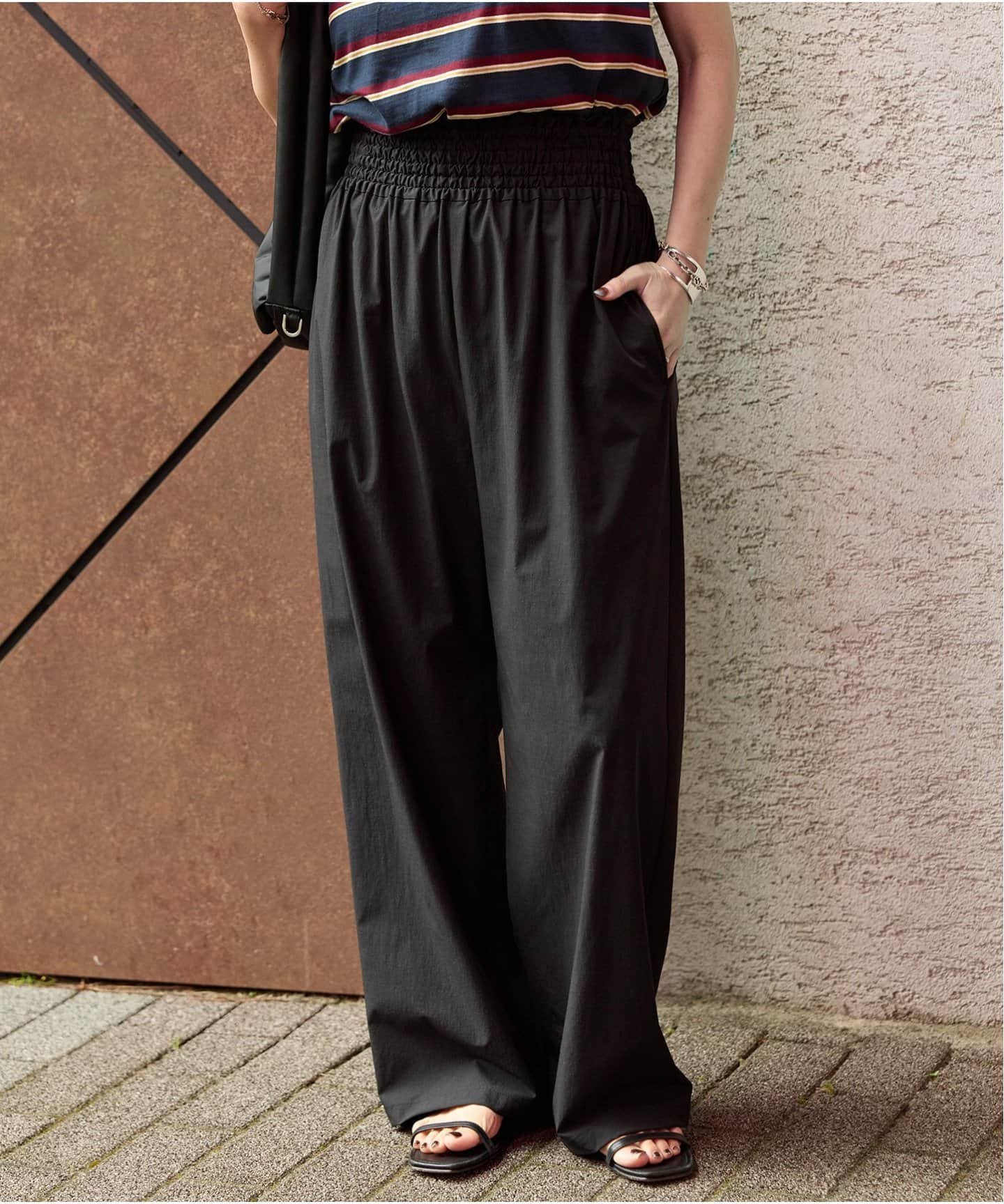 【ジャーナルスタンダード/JOURNAL STANDARD】の《追加2》【撥水/接触冷感/洗える/UVカット】リネンナイロンストレッチワイドパンツ インテリア・キッズ・メンズ・レディースファッション・服の通販 founy(ファニー) 　ファッション　Fashion　レディースファッション　Ladies' Fashion Online　パンツ　Pants　2025年　2025　2025春夏・S/S　Ss,Spring/Summer,2025　洗える　Washable　ブラック|ID: prp329100004545875 ipo3291000000032611862
