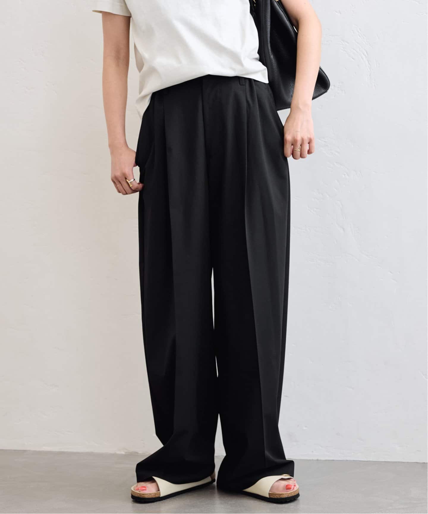 【ユーバイ スピック&スパン/U by Spick&Span】の《追加》2WAYトロタックイージーワイド インテリア・キッズ・メンズ・レディースファッション・服の通販 founy(ファニー) 　ファッション　Fashion　レディースファッション　WOMEN　2025年　2025　2025春夏・S/S　Ss,Spring/Summer,2025　ブラック|ID: prp329100004545898 ipo3291000000032120478