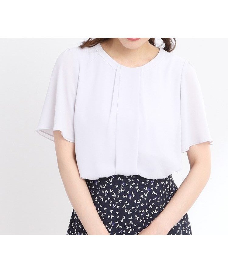 【リフレクト/Reflect】の【UVカット/接触冷感/マシンウォッシュ可能】タックデザインブラウス インテリア・キッズ・メンズ・レディースファッション・服の通販 founy(ファニー) 　ファッション　Fashion　レディースファッション　WOMEN　トップス・カットソー　Tops/Tshirt　シャツ/ブラウス　Shirts/Blouses　インナー　Inner　シルク　Silk　シンプル　Simple　ジャケット　Jacket　ジャージ　Jersey　ライトグレー|ID: prp329100004545910 ipo3291000000032374091
