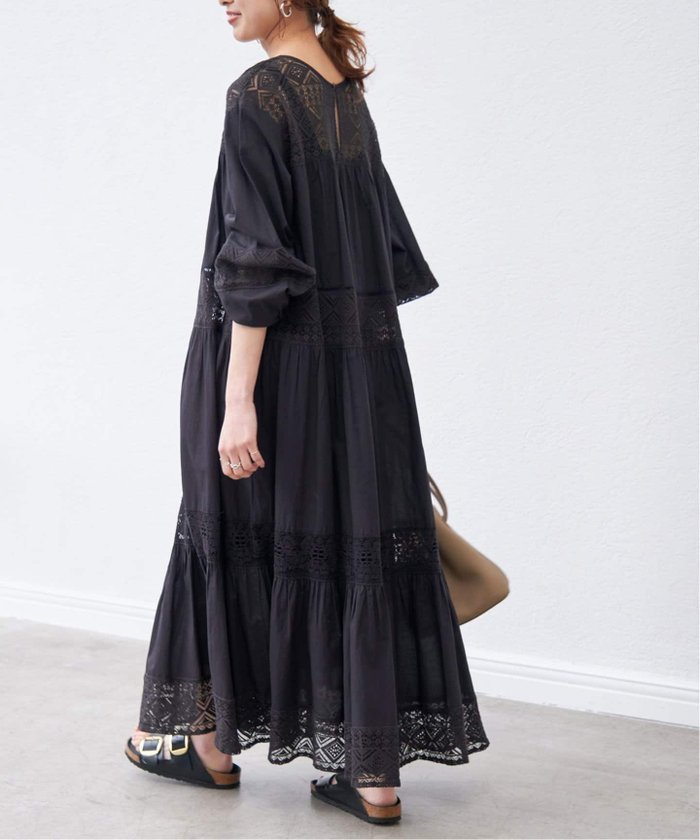【スピック&スパン/Spick & Span】の《WEB限定追加2 》HYUレースギャザーワンピース インテリア・キッズ・メンズ・レディースファッション・服の通販 founy(ファニー) https://founy.com/ ファッション Fashion レディースファッション Ladies' Fashion Online ワンピース Dress 人気 Popularity |ID: prp329100004545916 ipo3291000000032622096