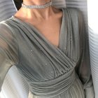 【ココモモ/COCOMOMO】のパーティードレス カシュクールワンピース 長袖ノースリーブ選べるタイプ 長袖・グレー|ID: prp329100004545943 ipo3291000000033817317