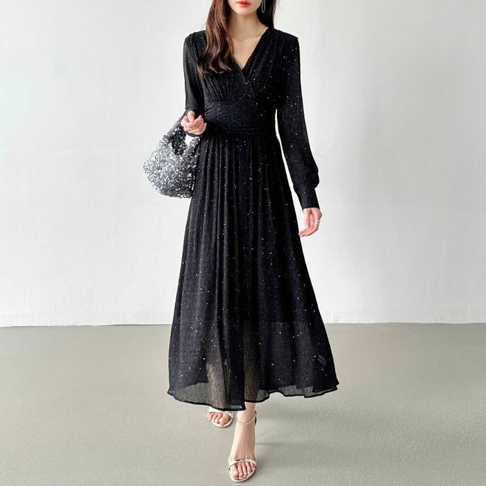 【ココモモ/COCOMOMO】のパーティードレス カシュクールワンピース 長袖ノースリーブ選べるタイプ インテリア・キッズ・メンズ・レディースファッション・服の通販 founy(ファニー) https://founy.com/ ファッション Fashion レディースファッション Fashion for Women ワンピース Dresses フォーマル・パーティードレス・結婚式用ドレス Elegant & Casual Dresses エレガント 上品 Elegant カシュクール Wrap Design スパンコール Sequins, Sequin Embellishment ドレス Dress, One-Piece ノースリーブ Sleeveless, No-Sleeve プリーツ Pleats, Pleated 長袖 Long Sleeve, Full Sleeve |ID: prp329100004545943 ipo3291000000034660036