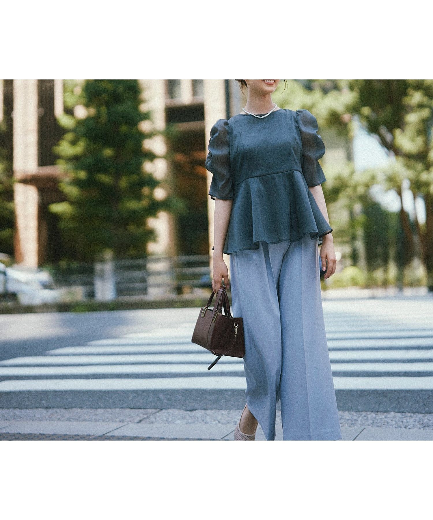 【ナチュラル ビューティー ベーシック/NATURAL BEAUTY BASIC】のダブルベルトワイドパンツ インテリア・キッズ・メンズ・レディースファッション・服の通販 founy(ファニー) 　ファッション　Fashion　レディースファッション　Fashion for Women　パンツ　Pants & Trousers　ベルト&ウエストマーク　Belts & Waist Accessories　ブルー|ID: prp329100004545985 ipo3291000000033593956