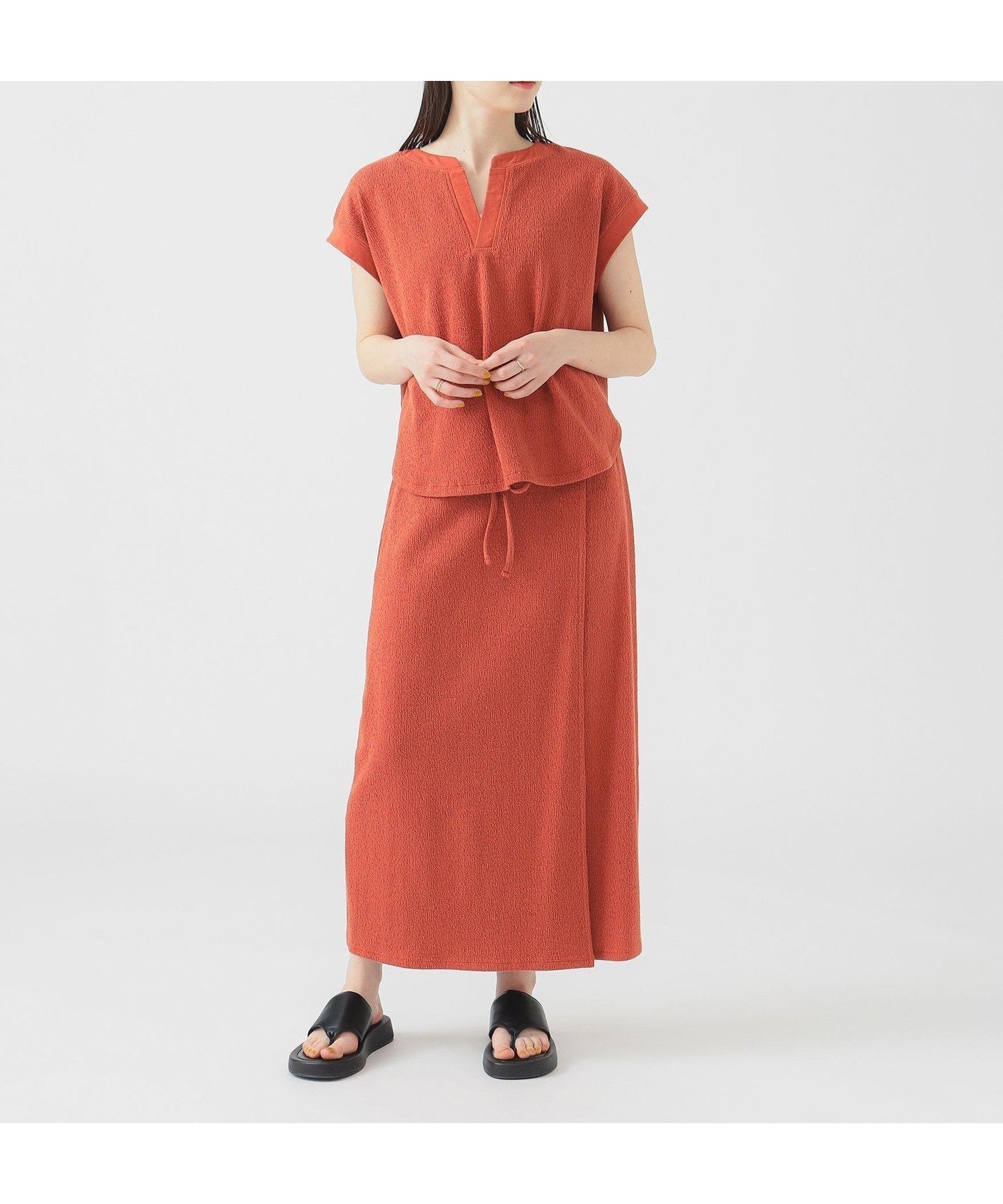 【ビーミングライフストアバイビームス/B:MING LIFE STORE by BEAMS】の【2点セット】スラブ テレコ セットアップ(S~M) 25SS リラックス 旅行 きれいめ インテリア・キッズ・メンズ・レディースファッション・服の通販 founy(ファニー) 　ファッション　Fashion　レディースファッション　WOMEN　セットアップ　Setup　キャップ　Cap　サンダル　Sandals　スキッパー　Skipper　スニーカー　Sneakers　スリーブ　Sleeve　セットアップ　Set Up　テレコ　Tereko　人気　Popularity　フレンチ　French　ラップ　Wrap　リラックス　Relax　楽ちん　Easy　旅行　Travel　エレガント 上品　Elegant　2025年　2025　2025春夏・S/S　Ss,Spring/Summer,2025　APRICOT|ID: prp329100004546005 ipo3291000000032121124