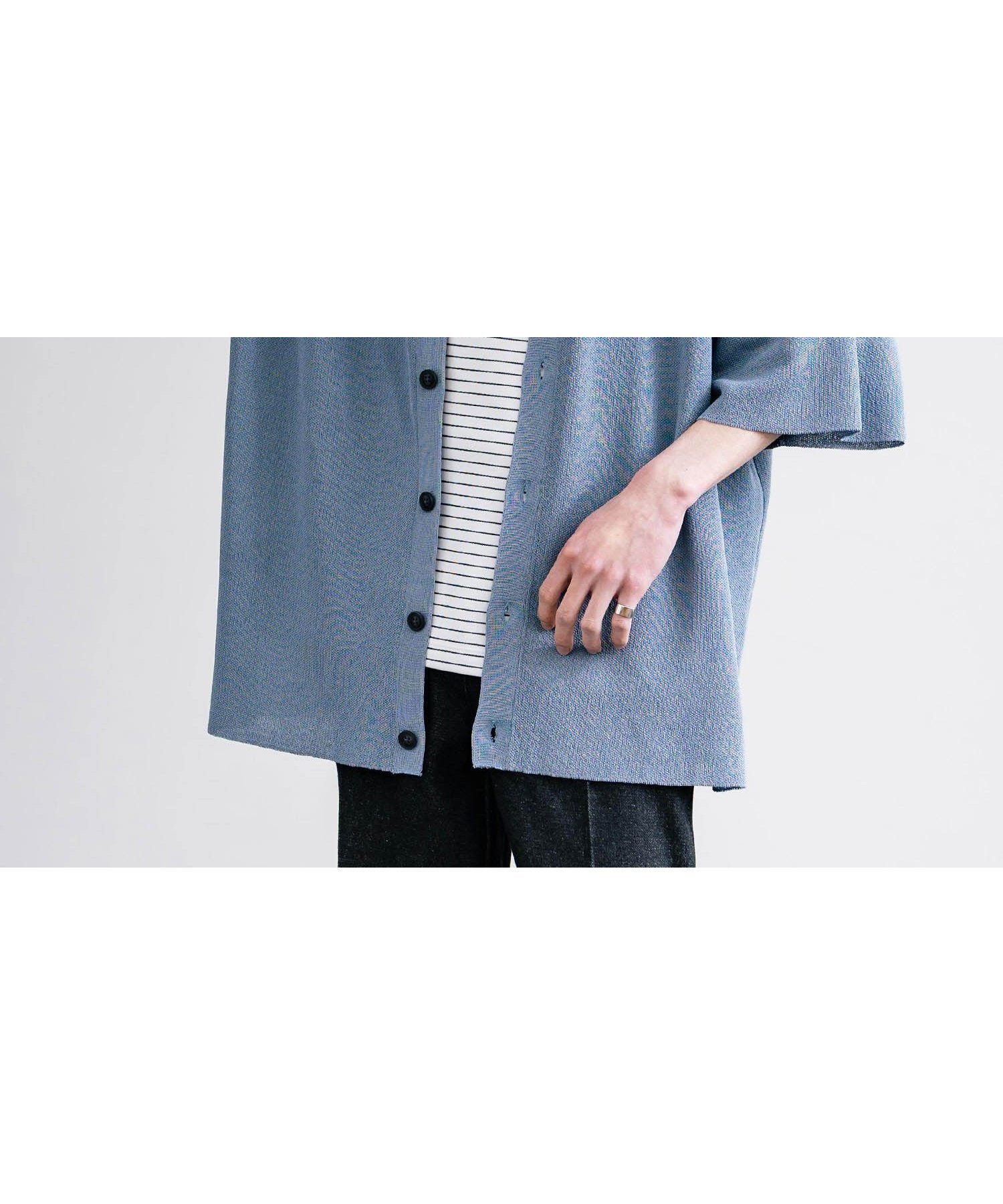 【ロッキーモンロー/Rocky Monroe】の接触冷感 サマーニットカーディガン インテリア・キッズ・メンズ・レディースファッション・服の通販 founy(ファニー) 　ファッション　Fashion　レディースファッション　WOMEN　トップス・カットソー　Tops/Tshirt　ニット　Knit Tops　カーディガン　Cardigans　春　Spring　カットソー　Cut And Sew　スリット　Slit　ドロップ　Drop　バランス　Balance　メンズ　Mens　リラックス　Relax　S/S・春夏　Ss・Spring/Summer　再入荷　Restock/Back In Stock/Re Arrival　おすすめ　Recommend　夏　Summer　エレガント 上品　Elegant　3.サックスブルー|ID: prp329100004546027 ipo3291000000032331224