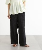 【エヌ ナチュラルビューティーベーシック/N.Natural Beauty basic】のカットジャガードイージーパンツ ブラック|ID: prp329100004546031 ipo3291000000032121254