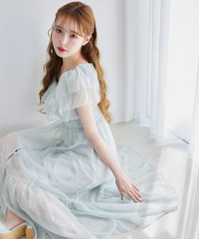 【ナイスクラップ/NICE CLAUP】の【moon light marine collection】刺繍シアーワンピース 人気、トレンドファッション・服の通販 founy(ファニー) ファッション Fashion レディースファッション WOMEN ワンピース Dress おすすめ Recommend インナー Inner オフショル Off Shoulder サンダル Sandals シアー Sheer シャーリング Shirring フィット Fit フェミニン Feminine ロング Long |ID:prp329100004546044