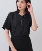 【インディヴィ/INDIVI】の【日本製/インポート素材】フクレジャカードブラウス 人気、トレンドファッション・服の通販 founy(ファニー) ファッション Fashion レディースファッション Fashion for Women トップス・カットソー Cut & Sew Tops シャツ・ブラウス・オフィスカジュアル Elegant Blouses & Button-Ups おすすめ Recommended / Our Picks インナー Innerwear コンパクト Compact, Small Size シンプル Simple, Minimal ジャカード／ジャガード Jacquard, Woven Pattern ジャケット Jacket, Outerwear ストレッチ Stretch, Stretchy Fabric センター Center, Center Line 夏 Summer 日本製 Made In Japan ビジネス 仕事 通勤 Business / Work / Commuting thumbnail ブラック|ID: prp329100004546082 ipo3291000000033226010