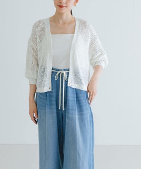 【アーバンリサーチ/URBAN RESEARCH】の透かし柄2WAYニットカーディガン 人気、トレンドファッション・服の通販 founy(ファニー) ファッション Fashion レディースファッション Ladies' Fashion Online トップス・カットソー Tops/Tshirt ニット Knit Tops カーディガン Cardigans 2025年 2025 2025春夏・S/S Ss,Spring/Summer,2025 カーディガン Cardigan ガウン Gown ベーシック Basic 今季 This Season 夏 Summer S/S・春夏 Ss・Spring/Summer 透かし Watermark |ID:prp329100004546088