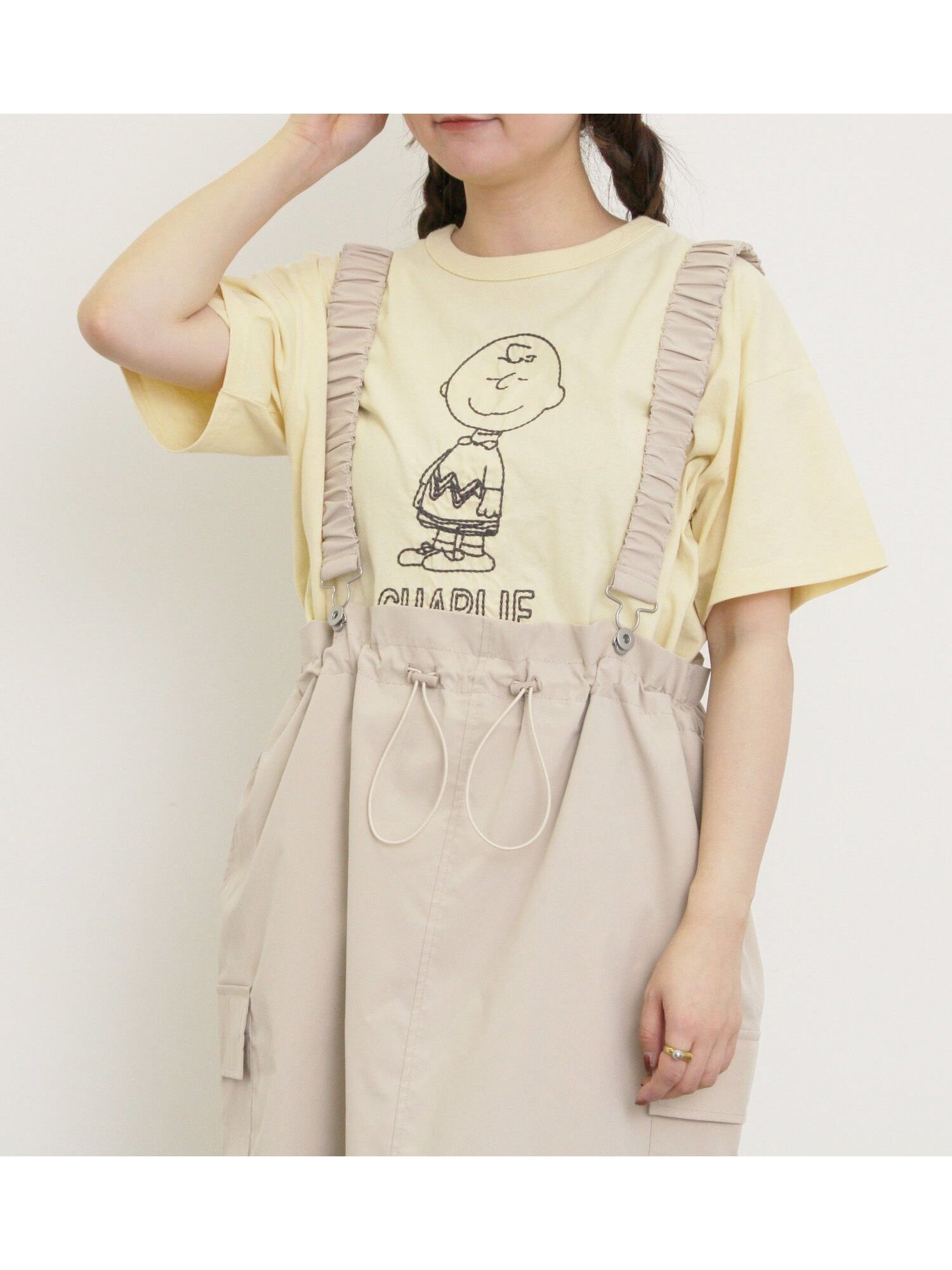 【サマンサモスモス/Samansa Mos2】の【PEANUTS*Samansa Mos2】ぽこぽこ刺繍Tee インテリア・キッズ・メンズ・レディースファッション・服の通販 founy(ファニー) 　ファッション　Fashion　レディースファッション　Fashion for Women　キャラクター　Character, Licensed Characters　シンプル　Simple, Minimal　バランス　Balance, Style Balance　ベーシック　Basic, Essential　イエロー|ID: prp329100004546117 ipo3291000000033545321